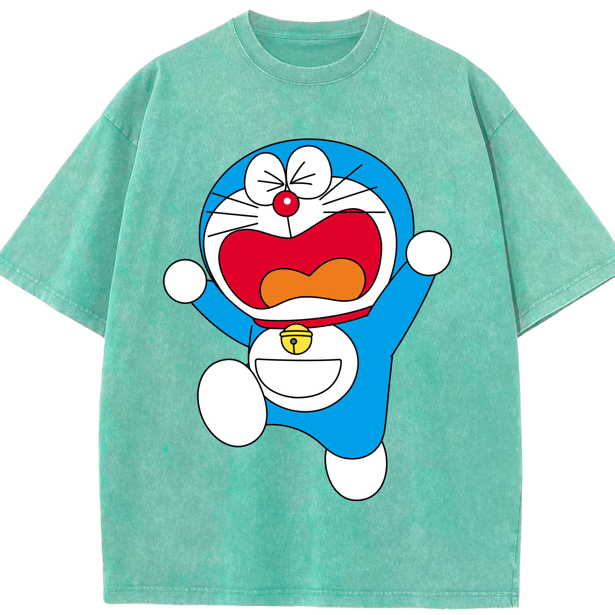 （画像用） ドラえもん Doraemon 綿100% ヴィンテージ風 半袖Tシャツ（フロントプリント）